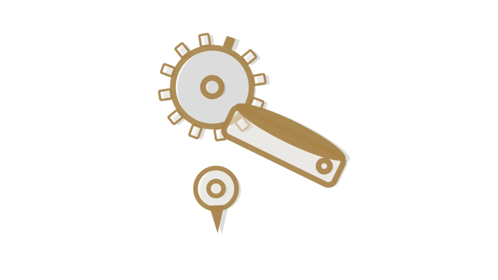 Small gear in a brass tray with a pin across the rim, showing an agent's steps laid open for tracing.
