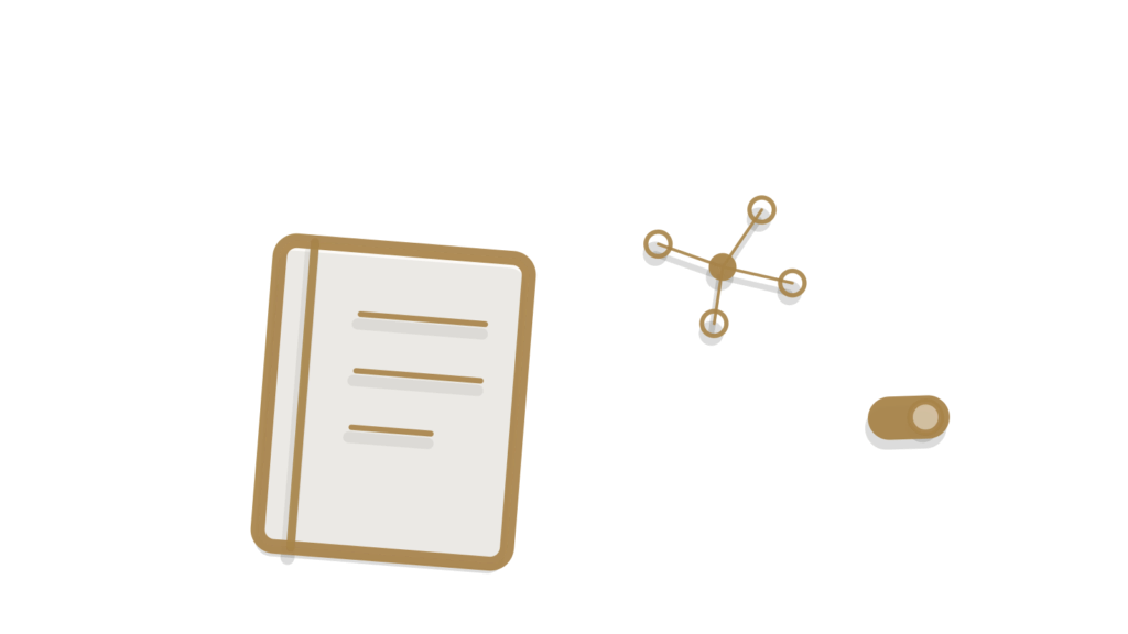 Notebook with a hand-drawn line chart beside a brass toggle switch, showing call trends over time.