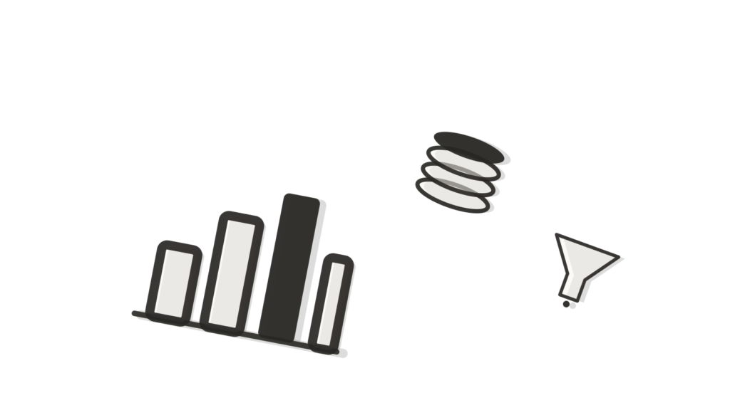 A coin stack with the top coin slipping beside a dial gauge, standing for subscription revenue at risk caught early.