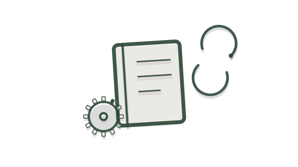 A bucket of paper scrolls with one unrolled and pinned by brass tacks, showing Bitbucket code lines flagged for review.