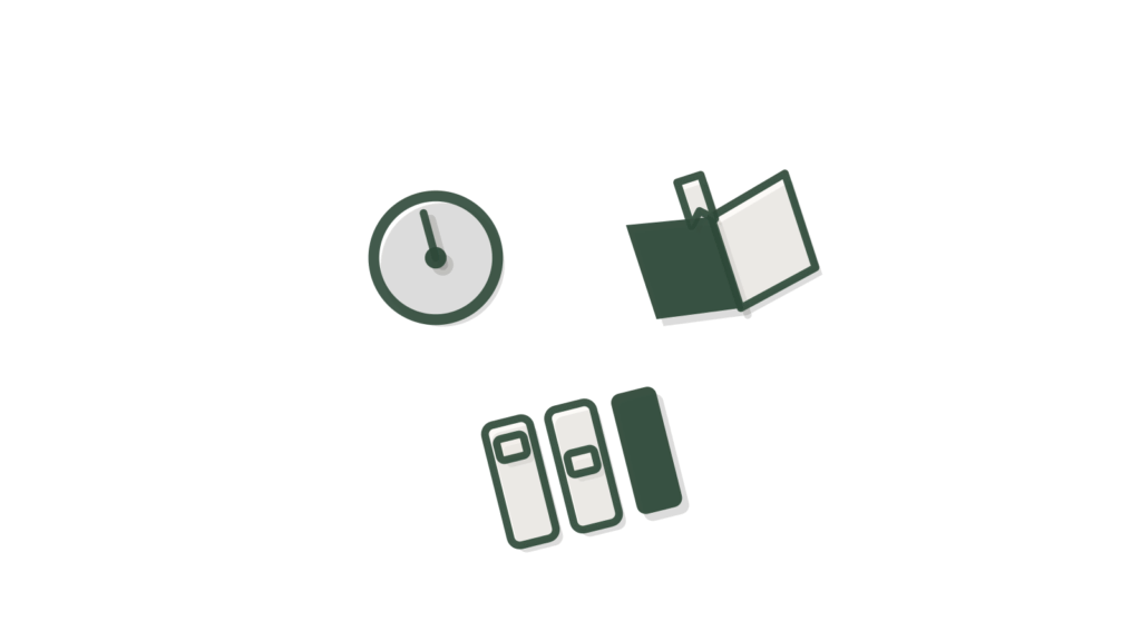 Slate tiles linked by a ribbon around a brass compass, showing a learner cohort connected and guided together.
