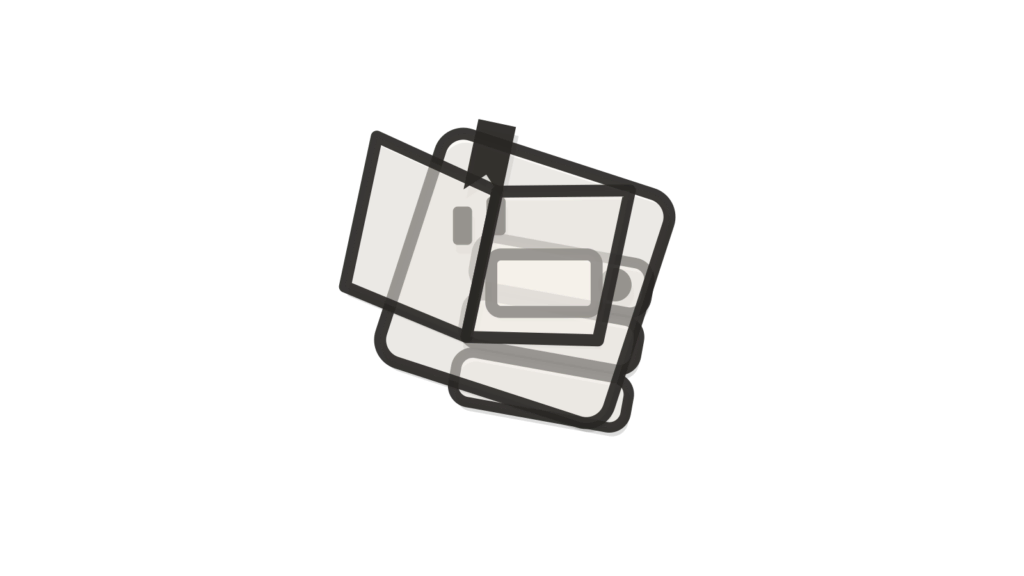 Blank cards linked by a brass paperclip chain beside an open folder, showing scattered files joined into one answer.