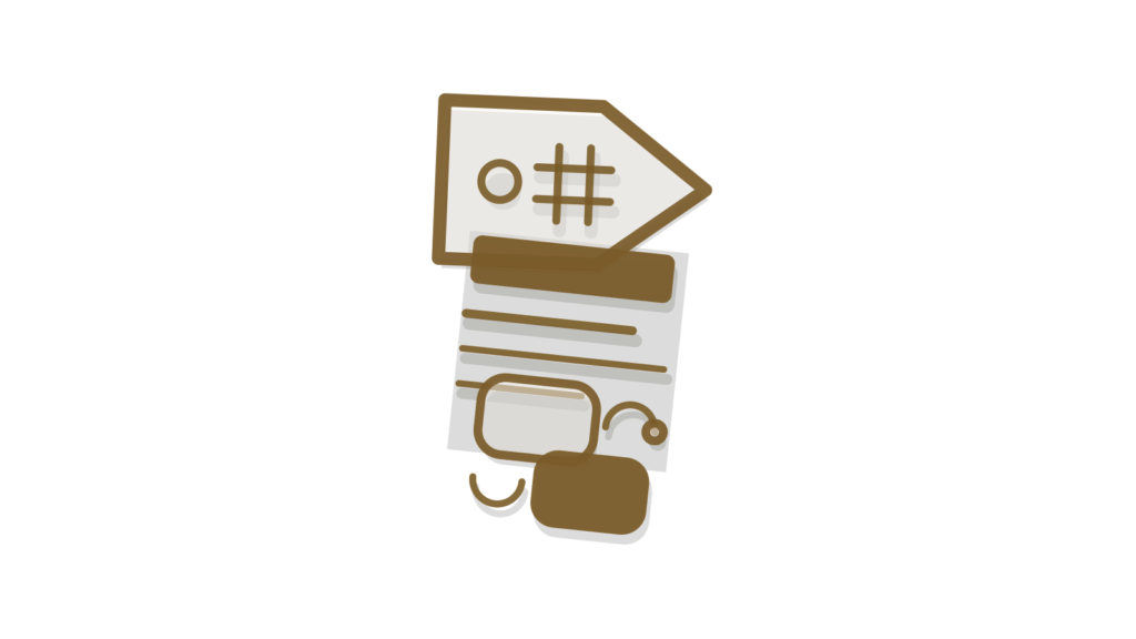 A brass stamp beside a card standing through a torn calendar page, showing content marked as sent on schedule.