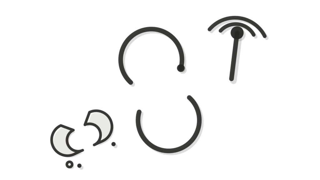 A tied parcel with a ticket stub under the twine and a brass return token, showing a shopper ticket answered with its order.