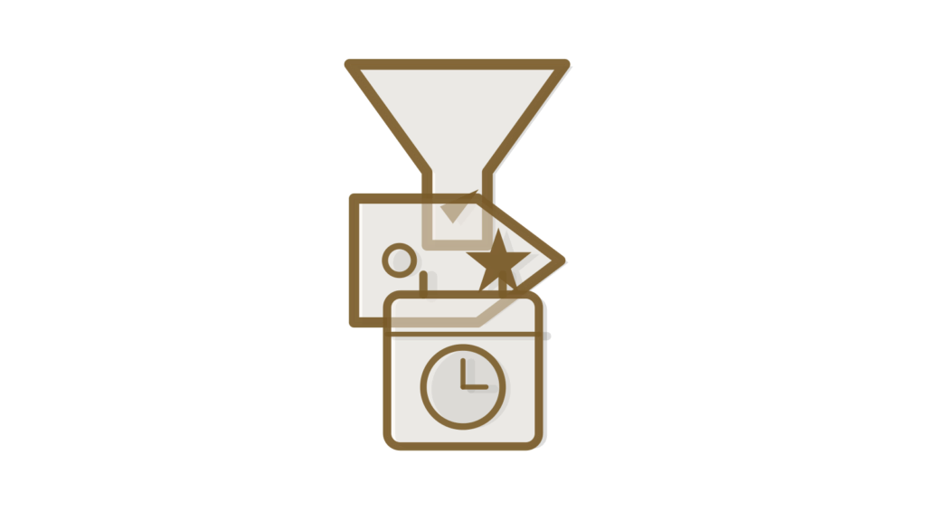 Folder sliced open around a ruler and a stamp resting on top, standing for a document tracked through sign-off.