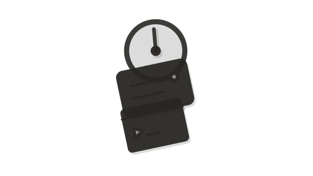 A brass dial, plain card and terminal frame in cross-section, showing a feature built into a working layer.