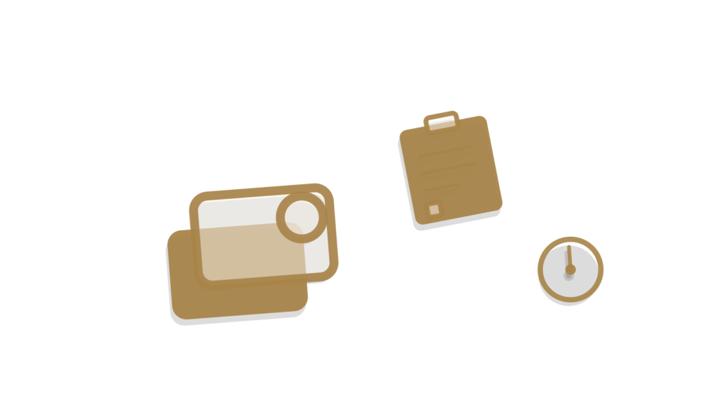 A small gear, clipboard and brass dial in still life, standing for a stalled lead being re-engaged.