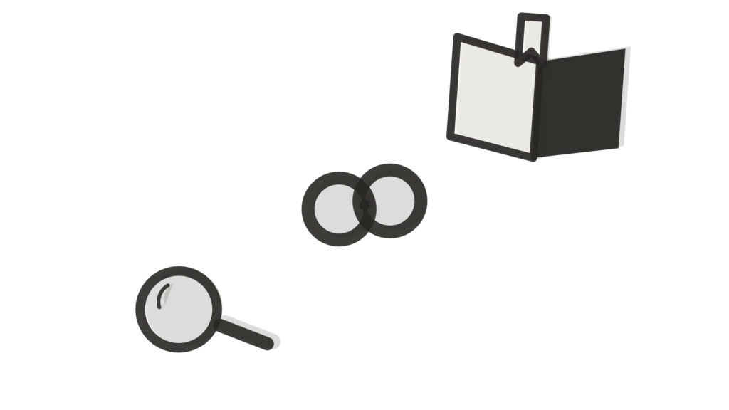 A felt speech bubble on index cards beside a brass key, showing an access question answered in a Slack thread.