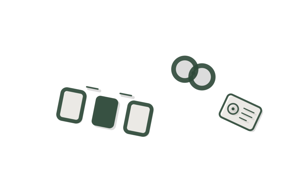An open brass padlock, its key and a corded reel, showing access given through one application and calls kept on record.