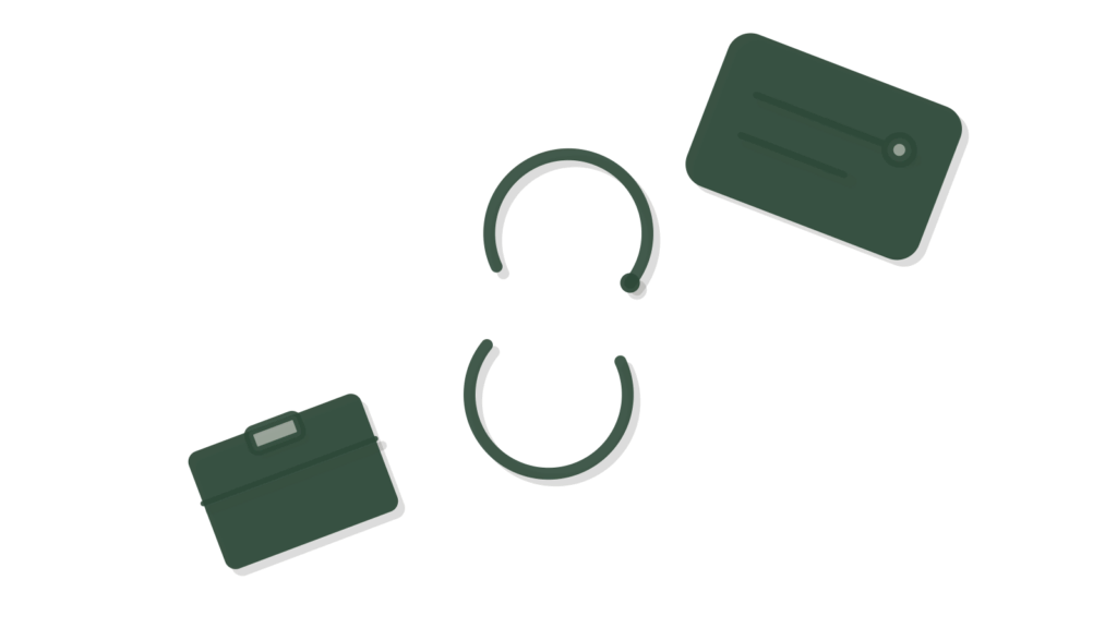 A line of puzzle pieces with one green piece lifted out beside brass tweezers, showing the change that broke a build.