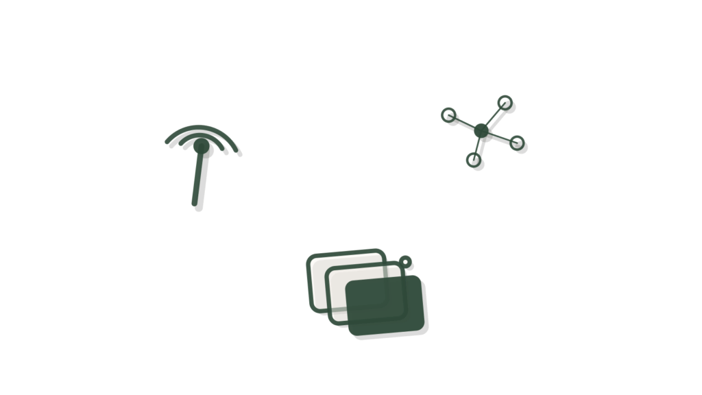 Paper slips pouring from a brass chute into one green tray beside a push button, showing alerts gathered for a quick call.