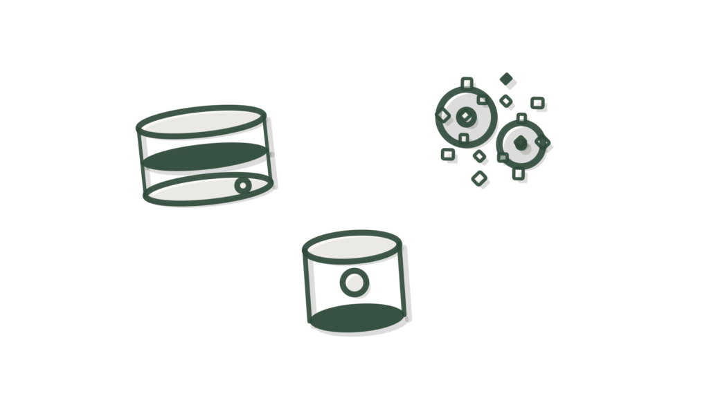 A row of box files with one green-spined file pulled forward, showing the right document found across many sites.