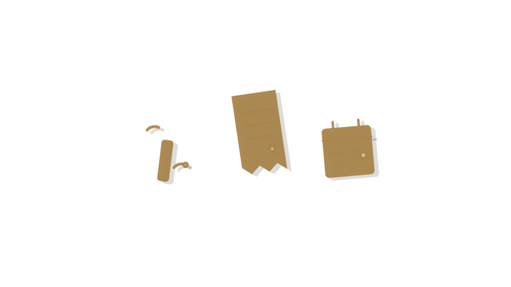 A wrench, dial gauge and key tag beside a small flag on a workbench, showing an evening car enquiry qualified and flagged.