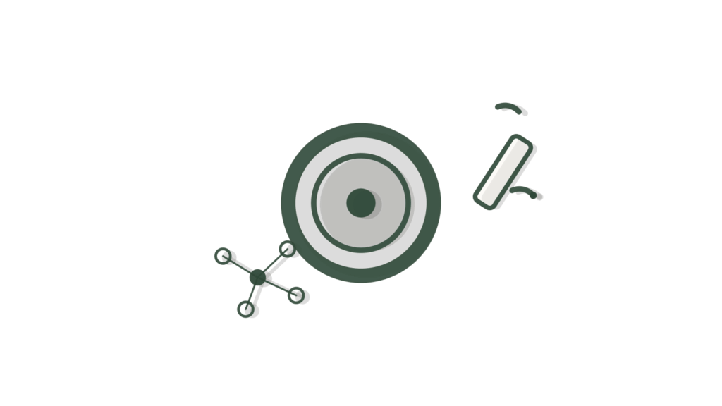 A wrench, a folded map with one area ringed in green thread and a tally counter, showing quote requests sorted by area.