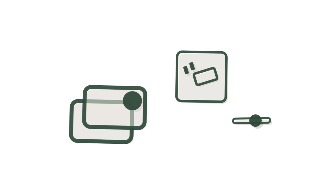 Two brass hourglasses bridged by a cream card, showing a prospect's chosen time matched to a rep's free slot.