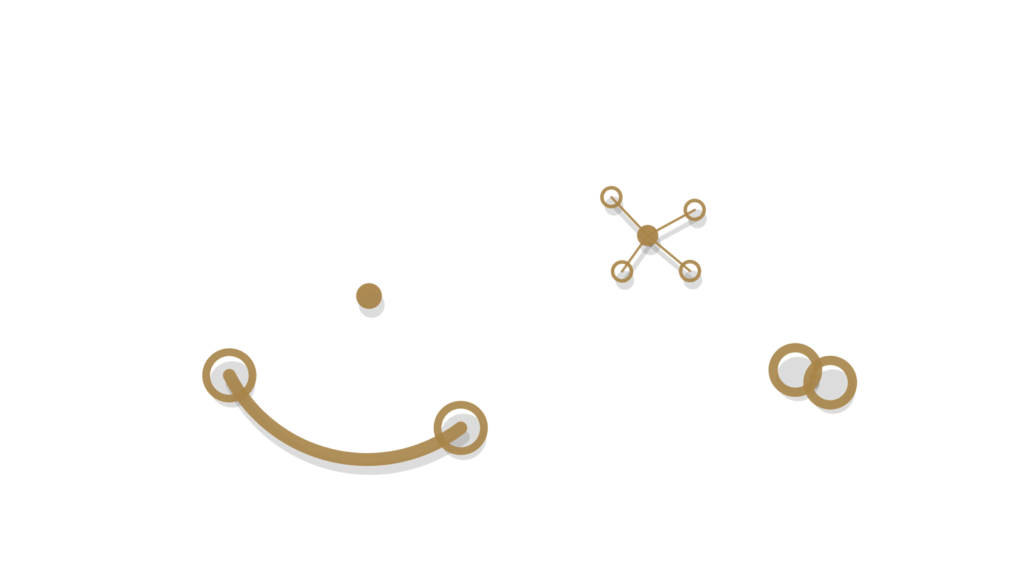 Brass bridge arc linked to scattered network dots and a chain link, showing alerts finding their path.