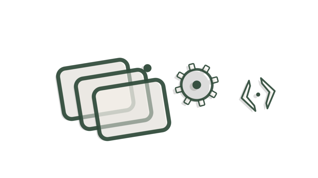 Layered boxes, a brass gear and a bracket marker laid out overhead, suggesting a quick search for context.
