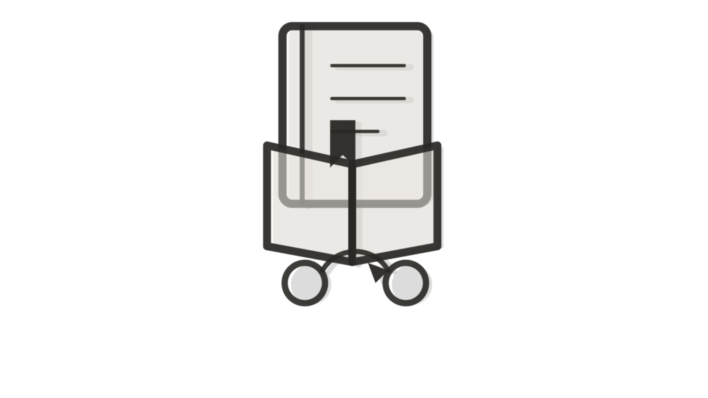 A phone handset beside banded notebooks and a brass bookmark, showing learners and applicants called at the right moment.
