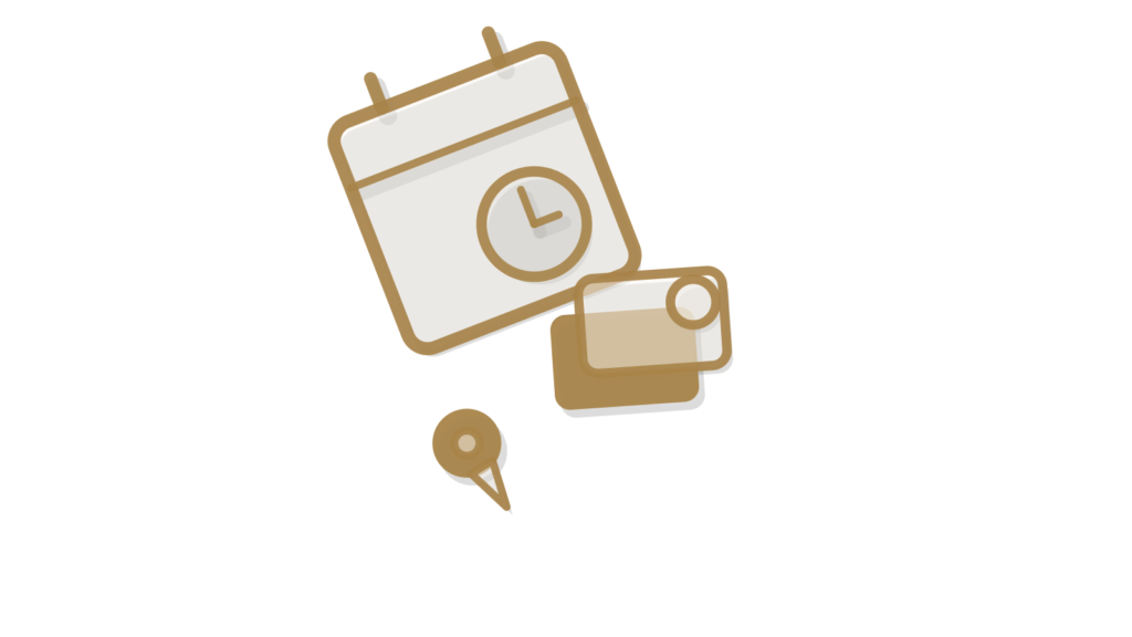 Clipboard, gear and marker pin arranged together, standing in for feedback turned into a maintained backlog.