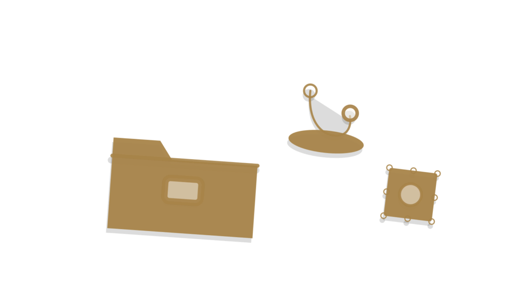 A stethoscope in a brass tray beside a checklist and folder, showing administrative applications reviewed and sorted.