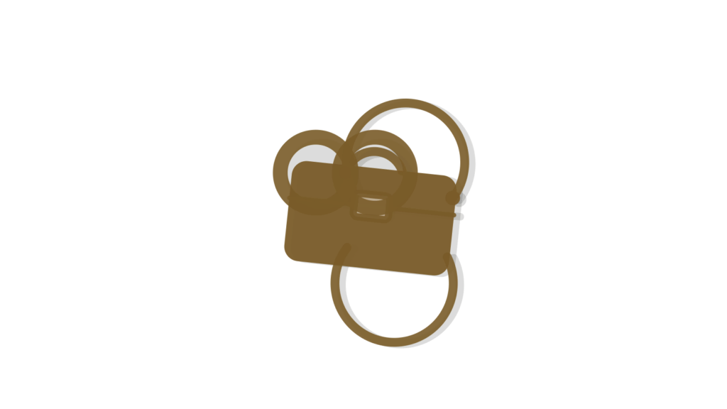 Sync arrows, a briefcase and a chain link layered together, standing for an enquiry turning into a scoped engagement.