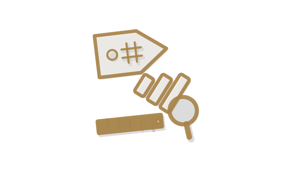 A stamp, clipboard and ruler in isometric view, standing for a reply drafted from deal context.