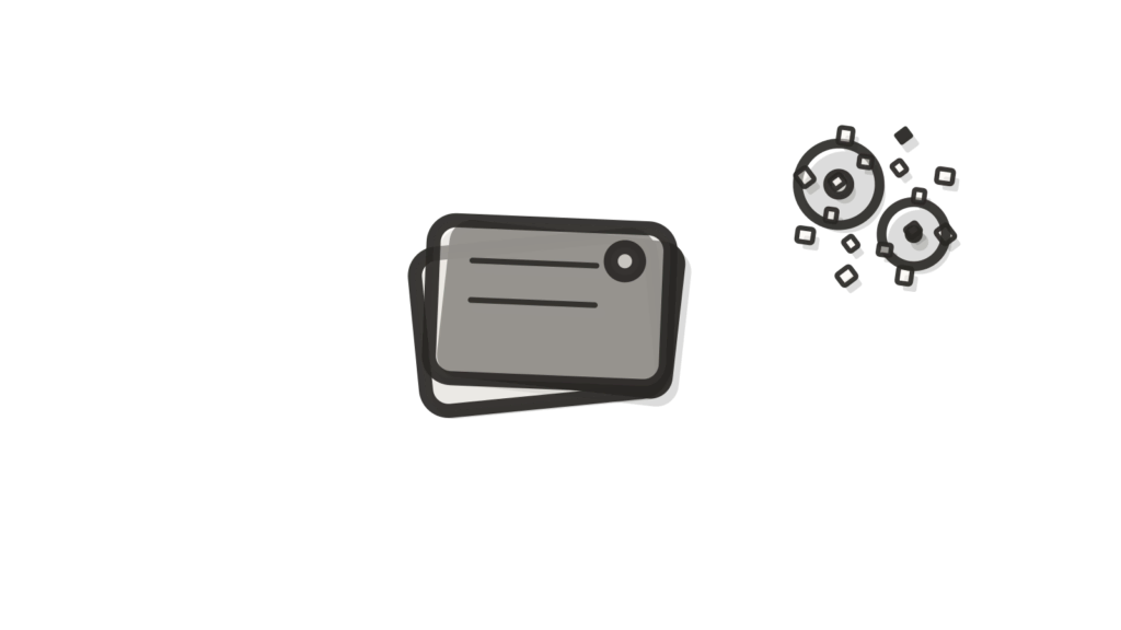 A folder with a sheet drawn out beside a brass calendar block and speech bubble, showing a Drive file found from Slack.