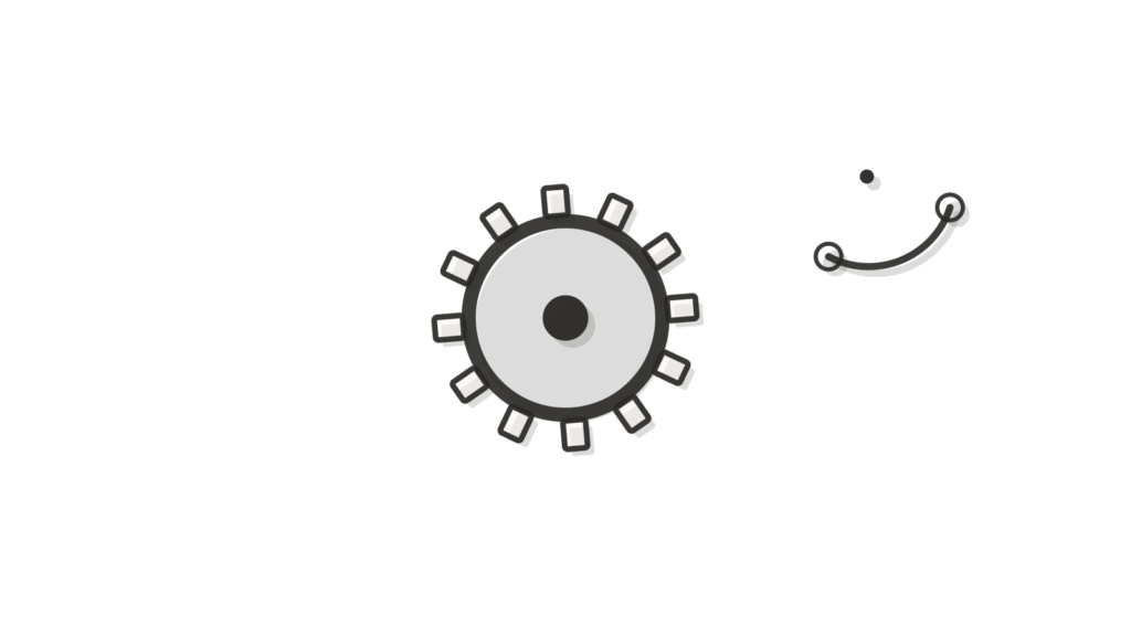 An open box with interlocking brass gears against it, showing order details fitted into a reply for an agent to send.