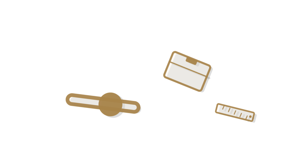 A slider control, an open box container and a brass ruler, showing a suggested reply ready for an agent.