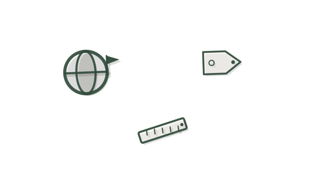 A small basket of rolled cards beside a key tag and a green card, showing store know-how packaged for every associate.