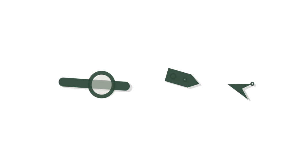 Slider control, luggage tag and connected flow nodes representing travel supplier reconciliation.