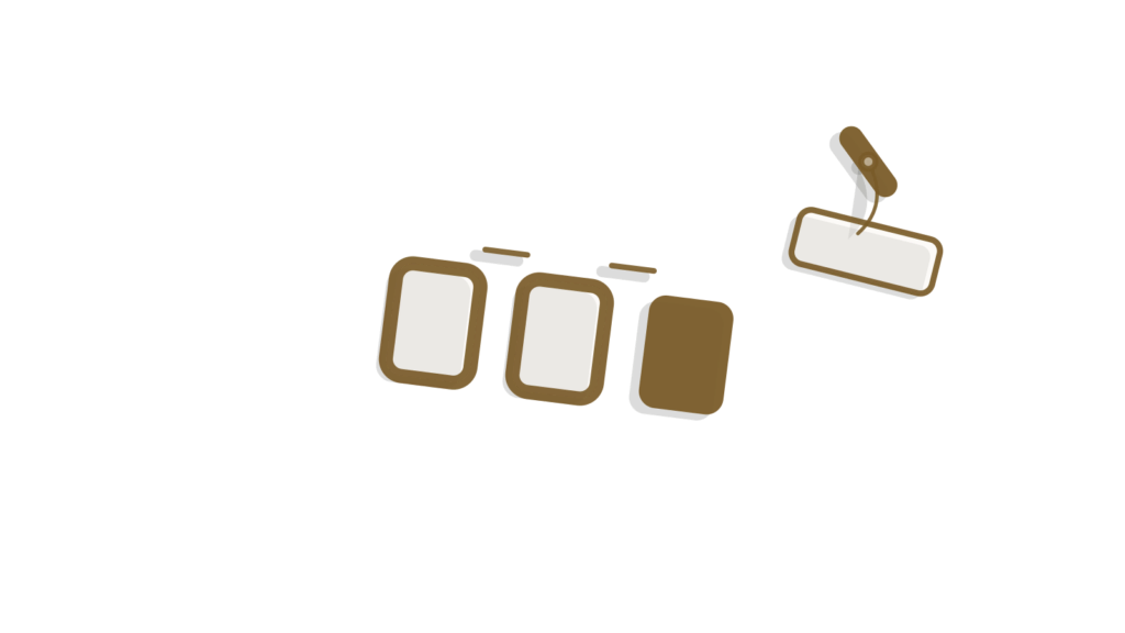 A brass bell beside a desk phone off its cradle, centered, representing a courteous overdue payment reminder call.