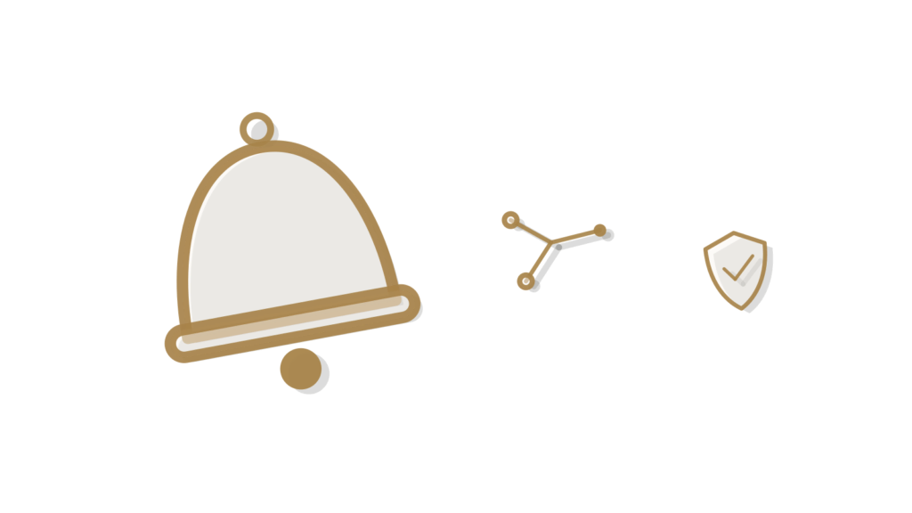Desk phone off the hook beside an appointment card and a brass bell, showing calls turned into bookings.