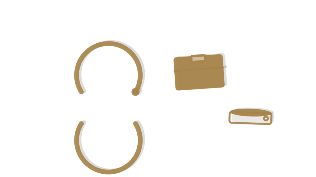 A sync-arrows charm beside an open box on a tray, showing one web task completed and logged.