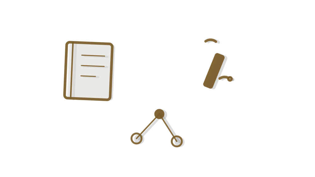 A car key fob, brass wrench, service tag and speech-bubble tile on a desk, showing after-hours enquiries routed.
