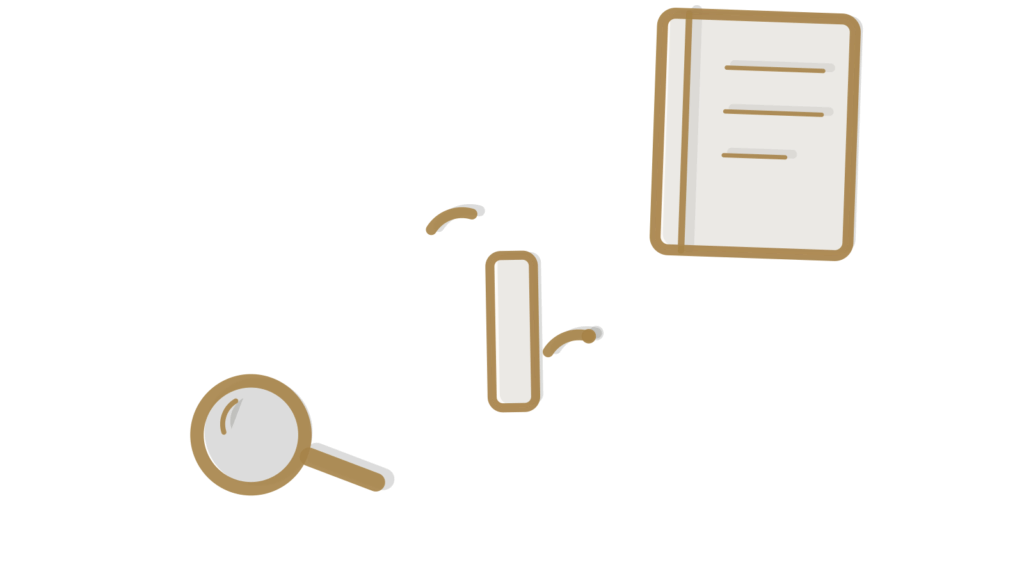 A wrench across a folded job card with a brass fitting and speech-bubble tile, showing quote requests captured.