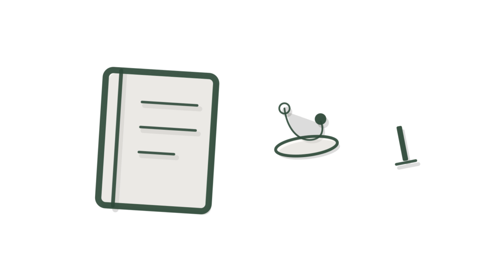 A tray with a folded stethoscope beside an appointment card, bell and speech bubble, showing admin messages handled.
